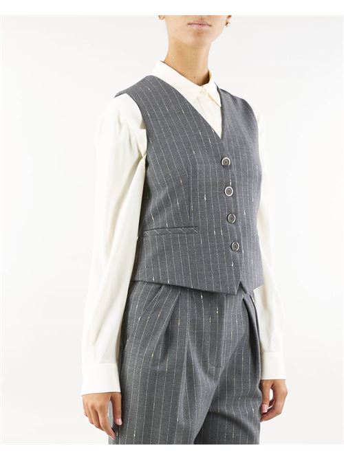 Pinstriped luxury vest Simona Corsellini SIMONA CORSELLINI | Gilet | GL00101TGES0003652